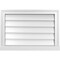 Ekena Millwork Vertical Surface Mount PVC Gable Vent w/ 2"W x 2"H , Brickmould Sill Frame, 26"W x 18"H GVPVE26X1803SN - alternate 1